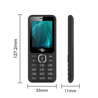 itel it5027 Keypad Mobile Phone with 2.4 inch Display Size |11mm Slim Body| 1200 mAh Battery| King Voice | Black