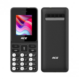 itel Ace 2 Heera - 1.8 inch Display Size, 1000 mAh Battery, Vibration Support, Bluetooth Support, Auto Call Recording and 32GB Expandable Memory | Cyber Black