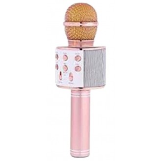 Wireless Bluetooth Recording Condenser Handheld Omnidirectional Microphone with Bluetooth Speaker Audio Recording Karaoke Mike for All Android and iOS Devices, Laptops and Computers