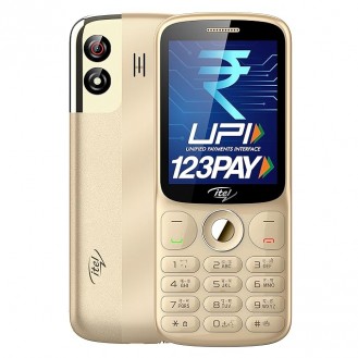 itel SG600 Keypad Mobile Phone with 2.8 inch Display|1900mAh Battery|UPI Pay|Crystal Clear Calls | 4 Hour Service|1.3 MP Camera with Flash |Kingvoice|Metal Finish|Champagne Gold