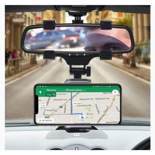  Hanging Car Rear View on Mirror Mobile Phone Holder Mount Stand for All Smartphones