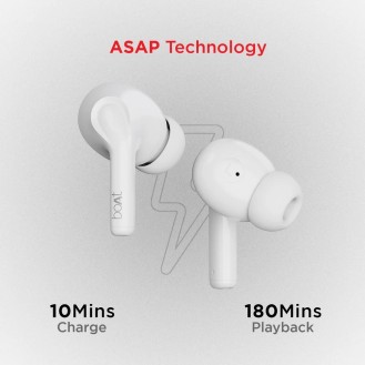 boAt Airdopes 161 with 40 Hours Playback, ASAP Charge & 10mm Drivers Bluetooth Headset  (Pearl White, True Wireless)