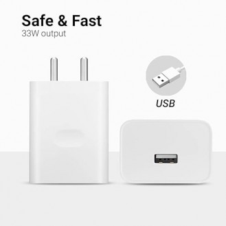 OPPO 33 W SuperVOOC 3.4 A Mobile Charger  (White)