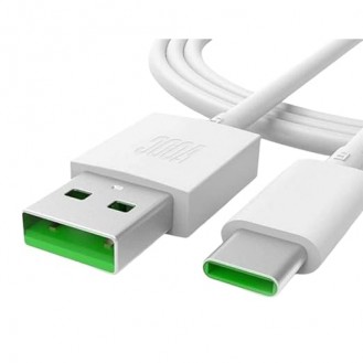 OPPO USB Type C Cable 6.5 A 1 m VOOC CHARGE TYPE C  (Compatible with Type C USB Port Mobiles, VOOC and SUPERVOOC, White, One Cable)