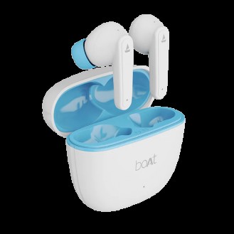 boAt Airdopes 115 with ENx & Beast Mode, upto 24 Hrs Playback and ASAP Charge Bluetooth Headset  (White Siberia, True Wireless)