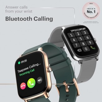 Noise ColorFit Icon Buzz Bluetooth Calling Smart Watch with Voice Assistance, 1.69"(4.29cm) Display, Built-in Games, Sleep, Spo2, HR Monitors (Jet Black), OneSize